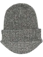 RANRA bonnet nervuré à design moucheté - Gris