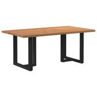 Eettafel rechthoekig 180x100x74 cm massief eikenhout lichtbruin