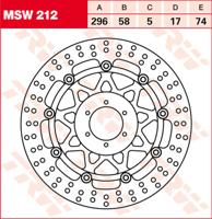 TRW Remschijf, remschijven voor de moto, MSW212