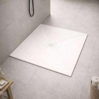 Douchebak BWS Stonelle Antislip Composiet 90x90x3 cm Inkortbaar Mat Wit