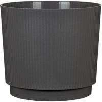 Ronde plantenpot - GARDEN ID - Lino - Ø 25 - 7 L - H 22 cm - Antraciet