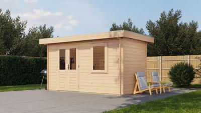 Lugarde Select Blokhut Doetinchem 400x200cm - Onbehandeld- Plat dak- - Lugarde Select