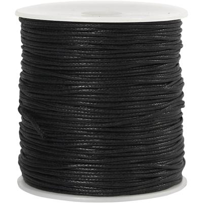 Creativ Company Katoenkoord, dikte 1 mm, zwart, 100 m/ 1 doos