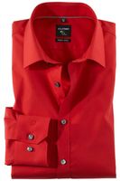 OLYMP No. Six Super Slim Overhemd rood, Effen