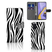 Samsung Galaxy A51 | Telefoonhoesje | Met pasjeshouder | Zebra