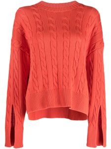 Bally pull en maille torsadée - Orange