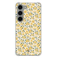 Samsung Galaxy S23 siliconen shockproof hoesje - Yellow garden Samsung Galaxy S23 siliconen shockproof hoesje - Yellow garden