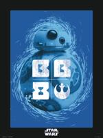 Kunstdruk Star Wars Episode IX BB 8 Blue 30x40cm