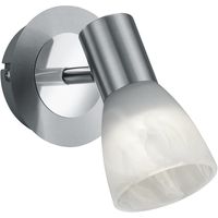 LED Wandspot - Trion Levino - E14 Fitting - Warm Wit 3000K - Rond - Mat Nikkel - Aluminium - thumbnail