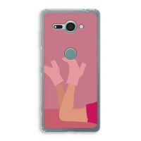 Pink boots: Sony Xperia XZ2 Compact Transparant Hoesje Pink boots: Sony Xperia XZ2 Compact Transparant Hoesje