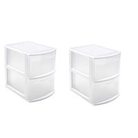 PlasticForte Ladeblok - Set van 2x stuks - 2 lades - bureau organizer - 39 x 29 x 40 cm - thumbnail