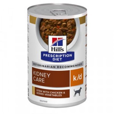 Hill&apos;s Prescription Diet K/D Kidney Care stoofpotje voor hond met kip & groenten blik 1 tray (12 x 354 g)