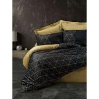 Set letto - 1 copripiumino 220 x 240 cm + 2 federe 60 x 60 cm - 100% cotone - Nero