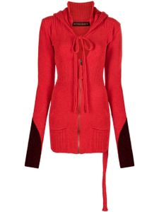 Ottolinger cardigan bicolore à fermeture zippée - Rouge