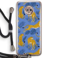 Luipaard: Motorola Moto G6 Transparant Hoesje met koord