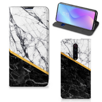 Xiaomi Mi 9T Pro Standcase Marmer Wit Zwart - Origineel Cadeau Man - thumbnail