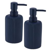 Tendance Zeeppompje 101 series - 2x - blauw - geribbeld - PS - D7 x H17 cm - 230 ml - badkamer