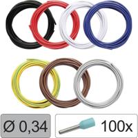 Quadrios 25CW112 Enkele ader LiFY 0.34 mm² Zwart, Rood, Wit, Blauw, Geel-groen, Bruin, Grijs 1 set(s)