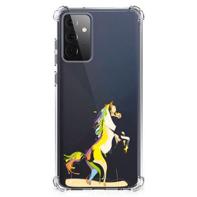 Samsung Galaxy A72 4G/5G Stevig | Bumper Hoesje | Horse Color Samsung Galaxy A72 4G/5G Stevig | Bumper Hoesje | Horse Color