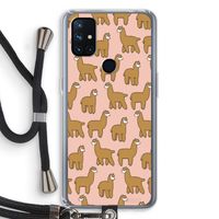 Alpacas: OnePlus Nord N10 5G Transparant Hoesje met koord