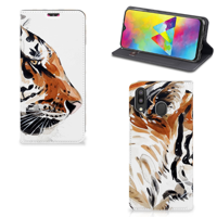 Bookcase Samsung Galaxy M20 Watercolor Tiger