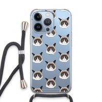 It's a Purrr Case: iPhone 13 Pro Transparant Hoesje met koord