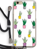Sanseveria: iPhone 6 / 6S Transparant Hoesje met koord