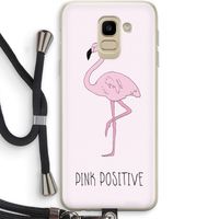 Pink positive: Samsung Galaxy J6 (2018) Transparant Hoesje met koord