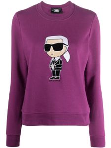 Karl Lagerfeld sweat à motif Ikonik 2.0 - Violet