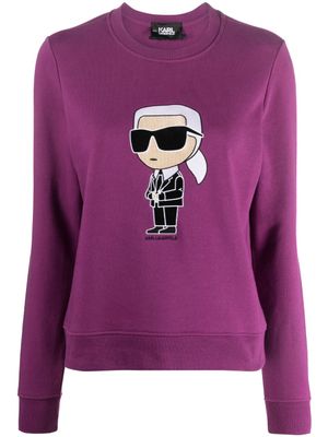 Karl Lagerfeld sweat Ikon 2.0 en coton - Violet