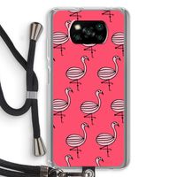 Flamingo: Xiaomi Poco X3 NFC Transparant Hoesje met koord