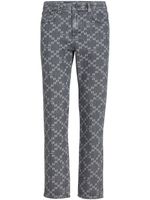 Karl Lagerfeld jean droit à logo en jacquard - Noir