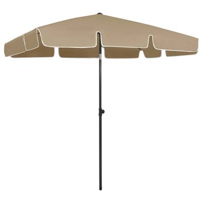 VidaXL Strandparasol 200x125 cm taupe