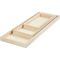 Creativ Company Dienbladen, l: 20+30+40 cm, b: 10+12+15 cm, 3 stuk/ 1 doos