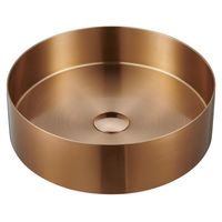 Waskom Sapho Aurum Rond 38 x 11 cm RVS Mat Koper