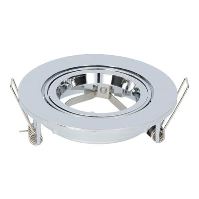 Maya - LED Inbouwspot - Kantelbaar armatuur - Diameter 93mm - GU10 Fitting incl. lamphouder - Rond - IP20 voor binnen - Chroom