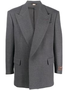 Gucci blazer à fermeture dissimulée - Gris