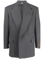 Gucci blazer à fermeture dissimulée - Gris