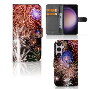 Samsung Galaxy S24 Plus Wallet Case met Pasjes Vuurwerk