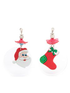 Amir Slama boucles d'oreilles asymétriques Christmas - Rouge