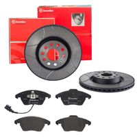 Remmenset, remschijf BREMBO, Remschijftype: Binnen geventileerd, Inbouwplaats: Vooras, u.a. für VW, Skoda, Audi, Seat