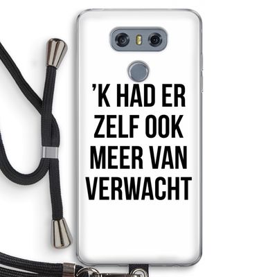Meer verwacht: LG G6 Transparant Hoesje met koord