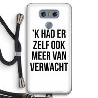 Meer verwacht: LG G6 Transparant Hoesje met koord