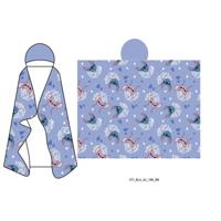Stitch fleece plaid met capuchon 120 x 150 cm - polyester