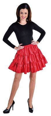 Volangen stroken rok rood