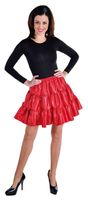 Volangen stroken rok rood