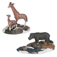Hippo - giraffe 2 pieces - l16xw11,5xh11,5cm - Luville