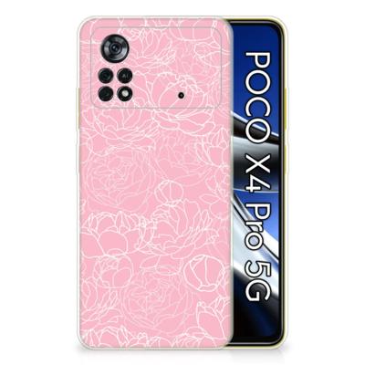 Xiaomi Poco X4 Pro 5G | TPU Case | White Flowers
