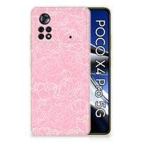 Xiaomi Poco X4 Pro 5G | TPU Case | White Flowers