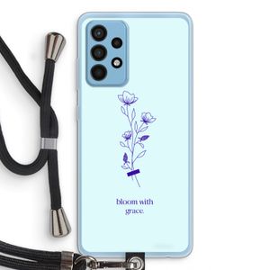 Bloom with grace: Samsung Galaxy A52 Transparant Hoesje met koord